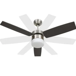 vidaXL Ventilador de techo con luz con mando marrón oscuro 108 cm Marr&oacute;n oscuro Online