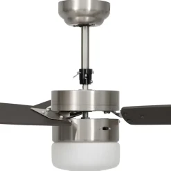 vidaXL Ventilador de techo con luz con mando marrón oscuro 108 cm Marr&oacute;n oscuro Online