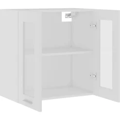 vidaXL Armarios Y Almacenamiento-Vitrina colgante de madera de ingeniería 
