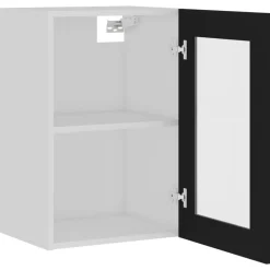 vidaXL Vitrina colgante de madera maciza