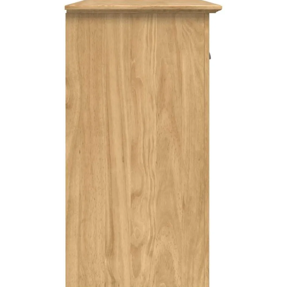 vidaXL Armarios Y Almacenamiento-Vitrina con cajón BODO Marrón miel 115,5 x 44 x 80 cm
