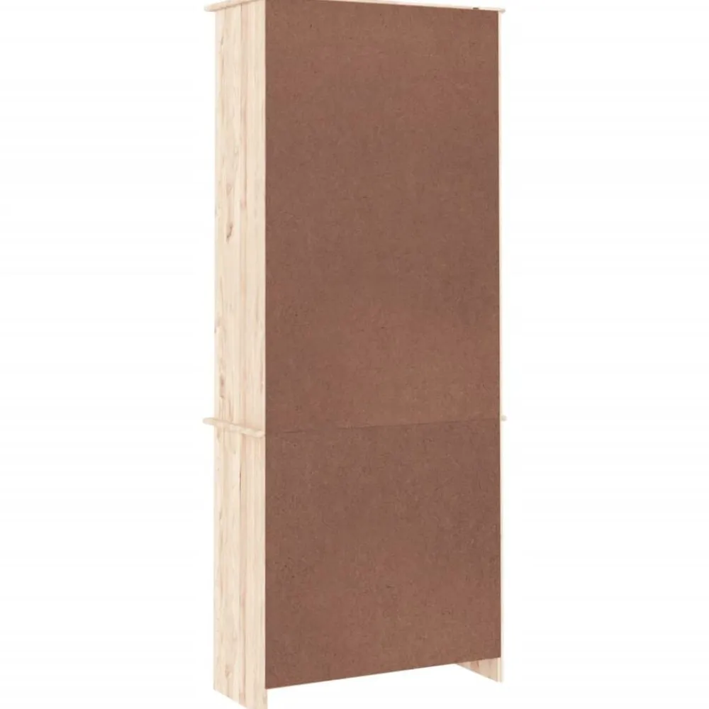 vidaXL Vitrina de cristal ALTA madera maciza de pino 77x35x186,5 cm Natural Online