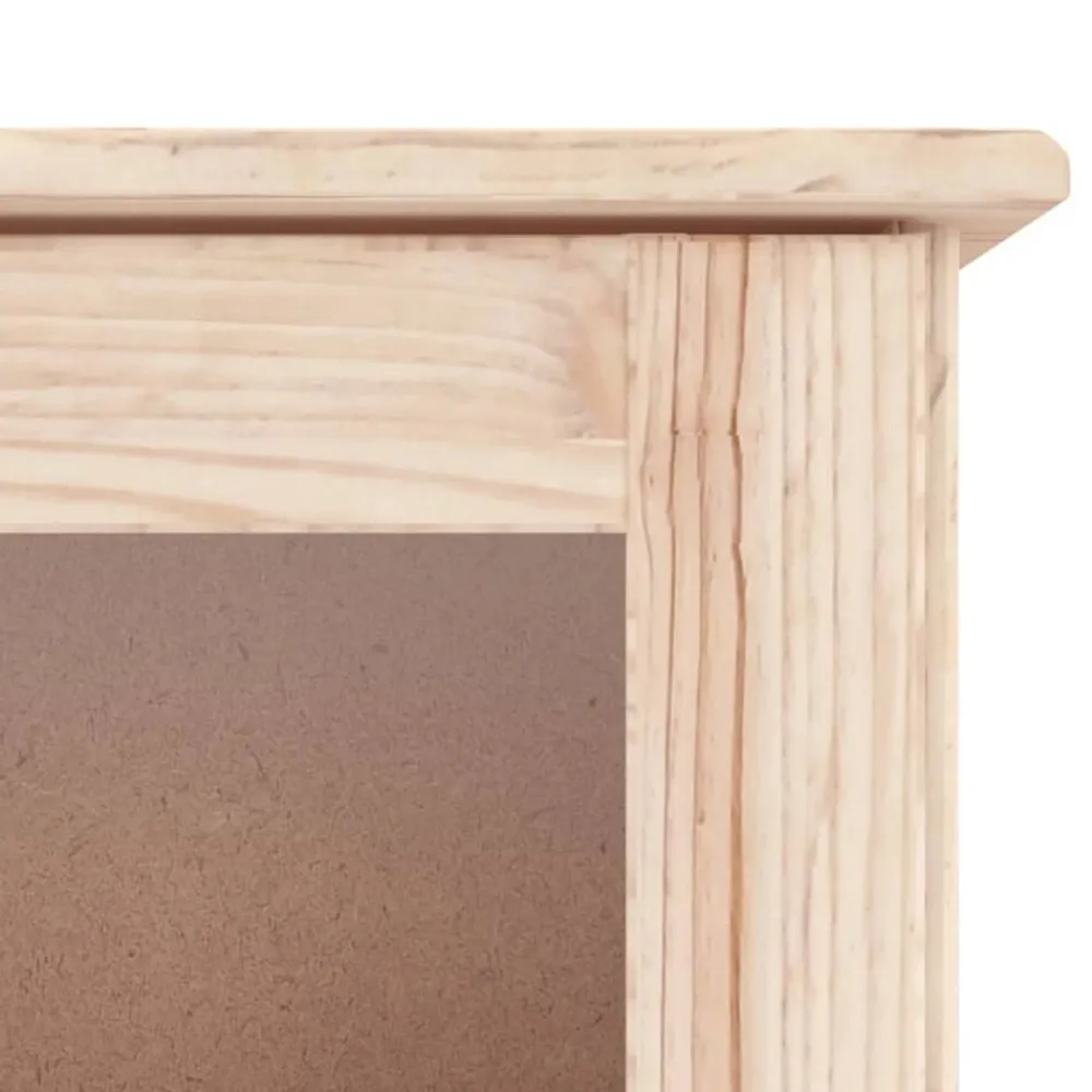vidaXL Vitrina de cristal ALTA madera maciza de pino 77x35x186,5 cm Natural Online