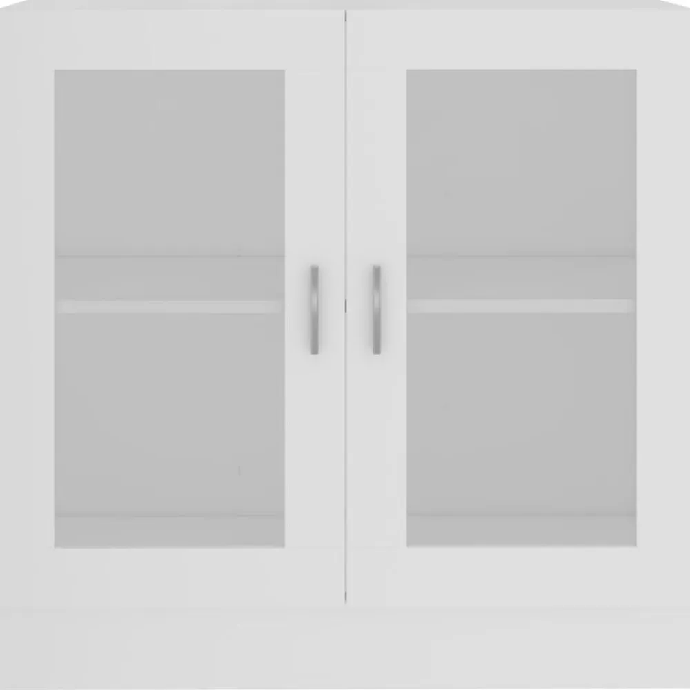 vidaXL Vitrina de madera contrachapada 82,5x30,5x80 cm Blanco