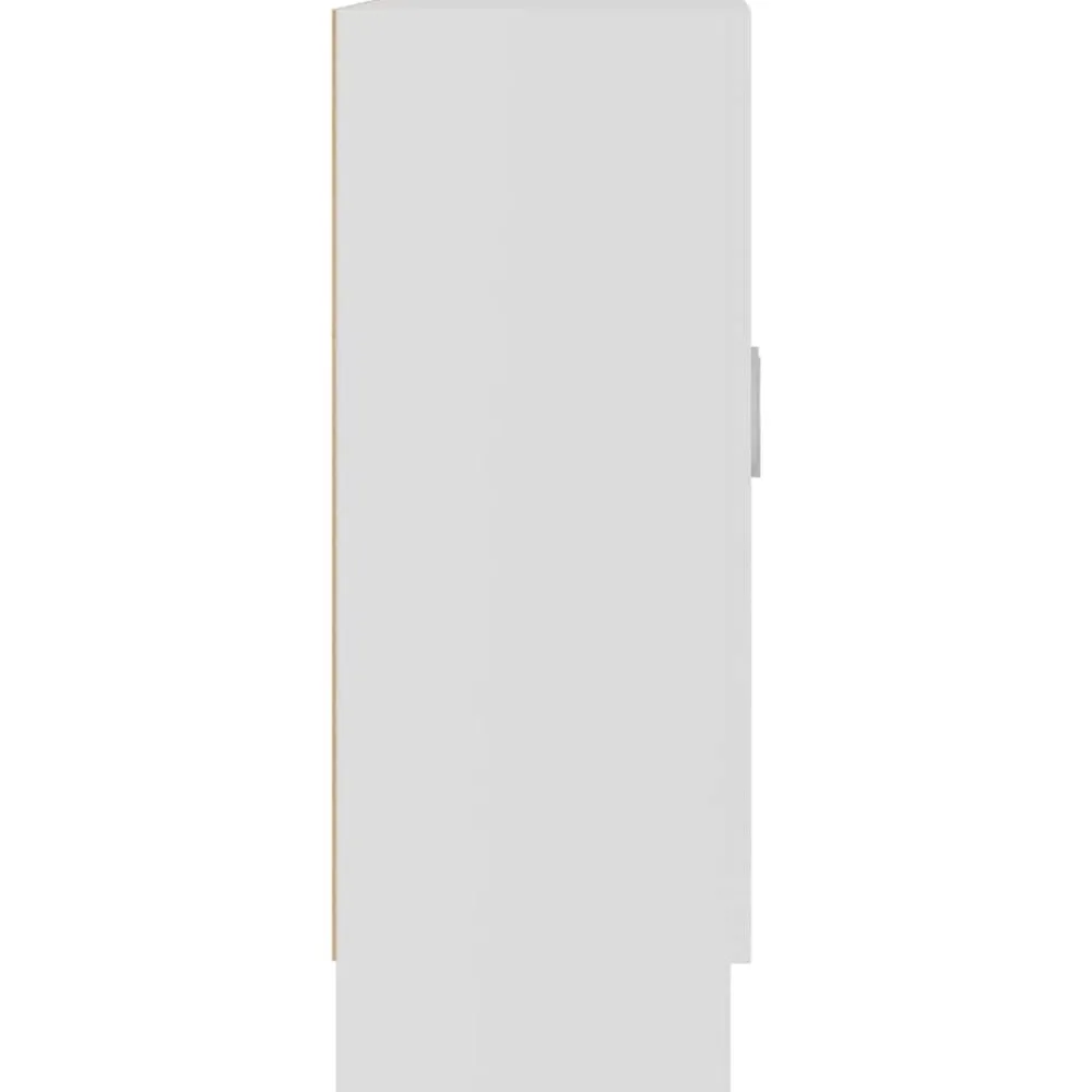 vidaXL Vitrina de madera contrachapada 82,5x30,5x80 cm Blanco