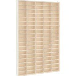 vidaXL Estanterías-Vitrina de madera para coleccionistas con 90 compartimentos 50,5x4,5x79 cm
