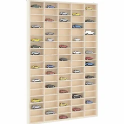 vidaXL Estanterías-Vitrina de madera para coleccionistas con 90 compartimentos 50,5x4,5x79 cm