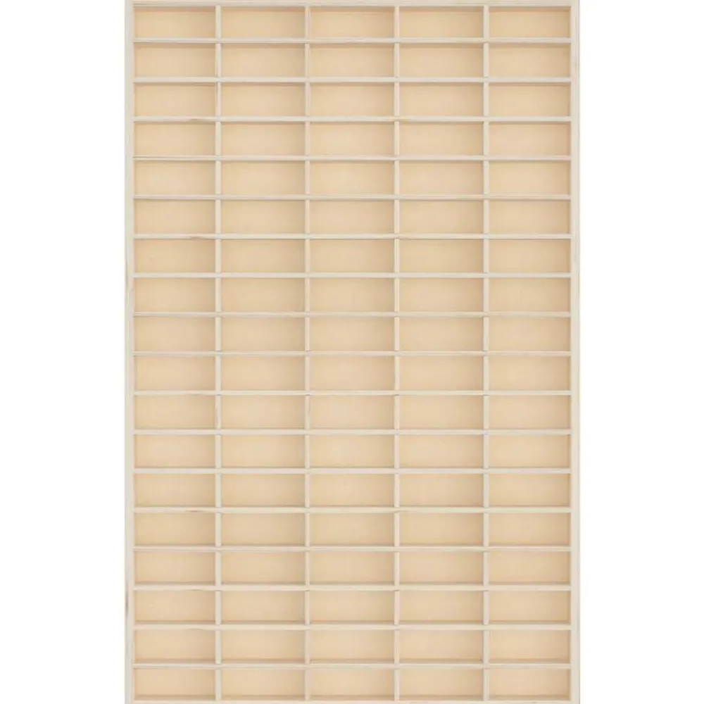 vidaXL Estanterías-Vitrina de madera para coleccionistas con 90 compartimentos 50,5x4,5x79 cm