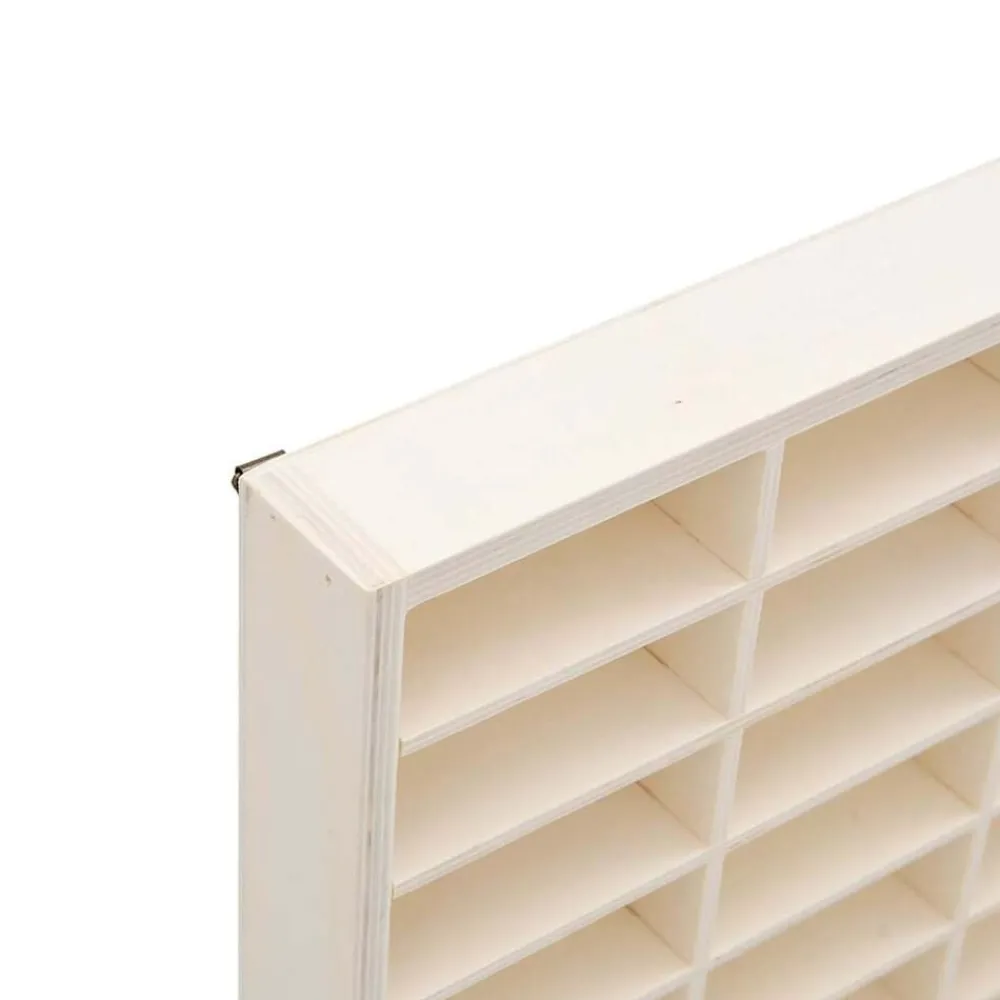 vidaXL Estanterías-Vitrina de madera para coleccionistas con 90 compartimentos 50,5x4,5x79 cm