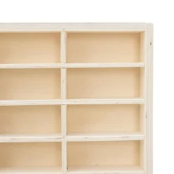 vidaXL Estanterías-Vitrina de madera para coleccionistas con 90 compartimentos 50,5x4,5x79 cm