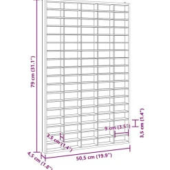 vidaXL Estanterías-Vitrina de madera para coleccionistas con 90 compartimentos 50,5x4,5x79 cm