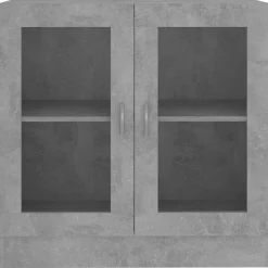 vidaXL Vitrina de madera contrachapada gris hormigón 82,5x30,5x80 cm Gris hormigón Online
