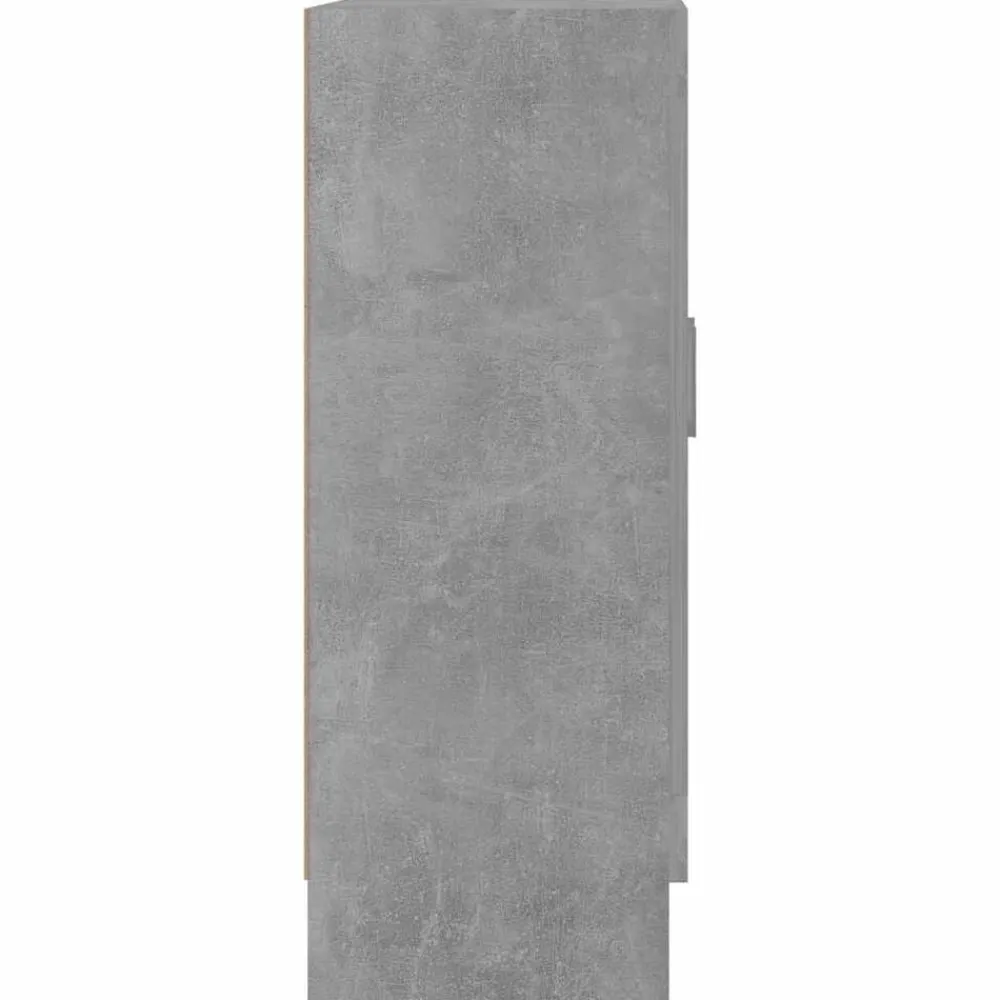 vidaXL Vitrina de madera contrachapada gris hormigón 82,5x30,5x80 cm Gris hormigón Online