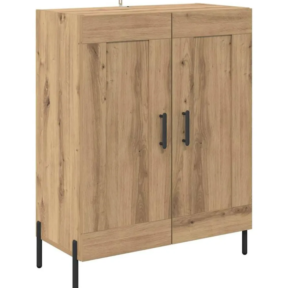 vidaXL Armarios Y Almacenamiento-Vitrina Roble artesanal 69,5 x 34 x 90 cm
