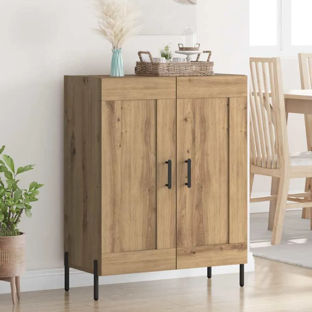 vidaXL Armarios Y Almacenamiento-Vitrina Roble artesanal 69,5 x 34 x 90 cm