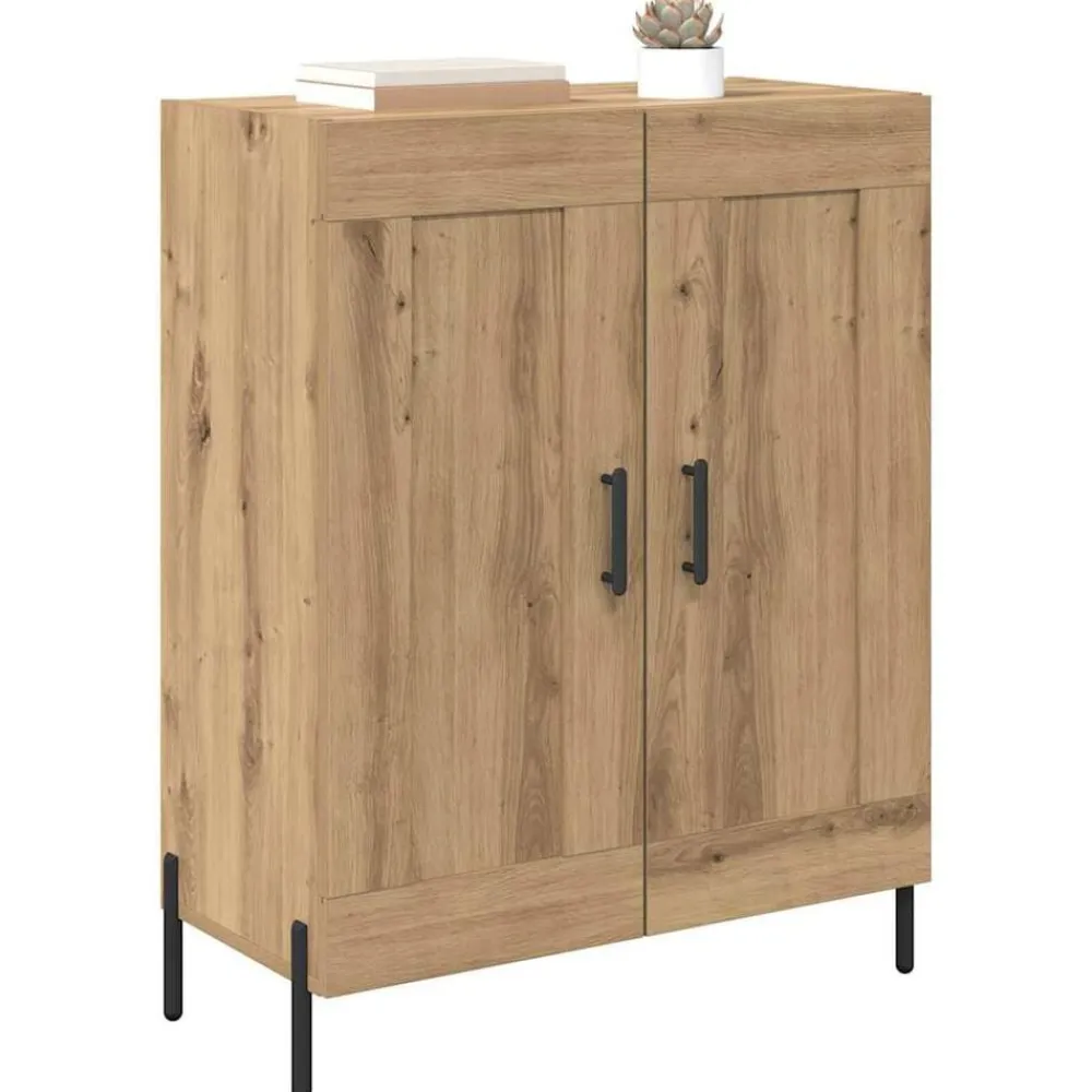 vidaXL Armarios Y Almacenamiento-Vitrina Roble artesanal 69,5 x 34 x 90 cm