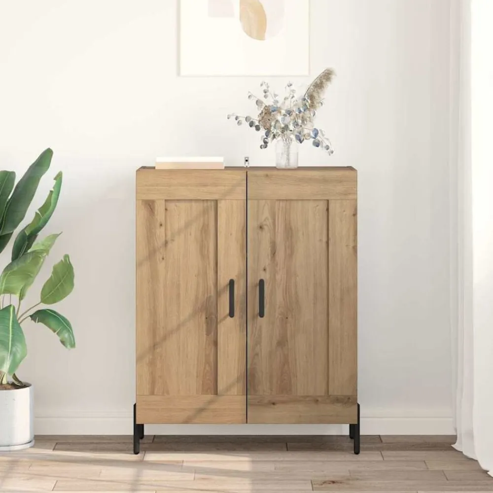 vidaXL Armarios Y Almacenamiento-Vitrina Roble artesanal 69,5 x 34 x 90 cm