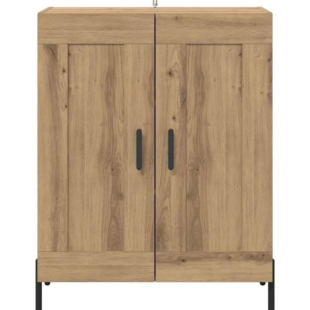 vidaXL Armarios Y Almacenamiento-Vitrina Roble artesanal 69,5 x 34 x 90 cm