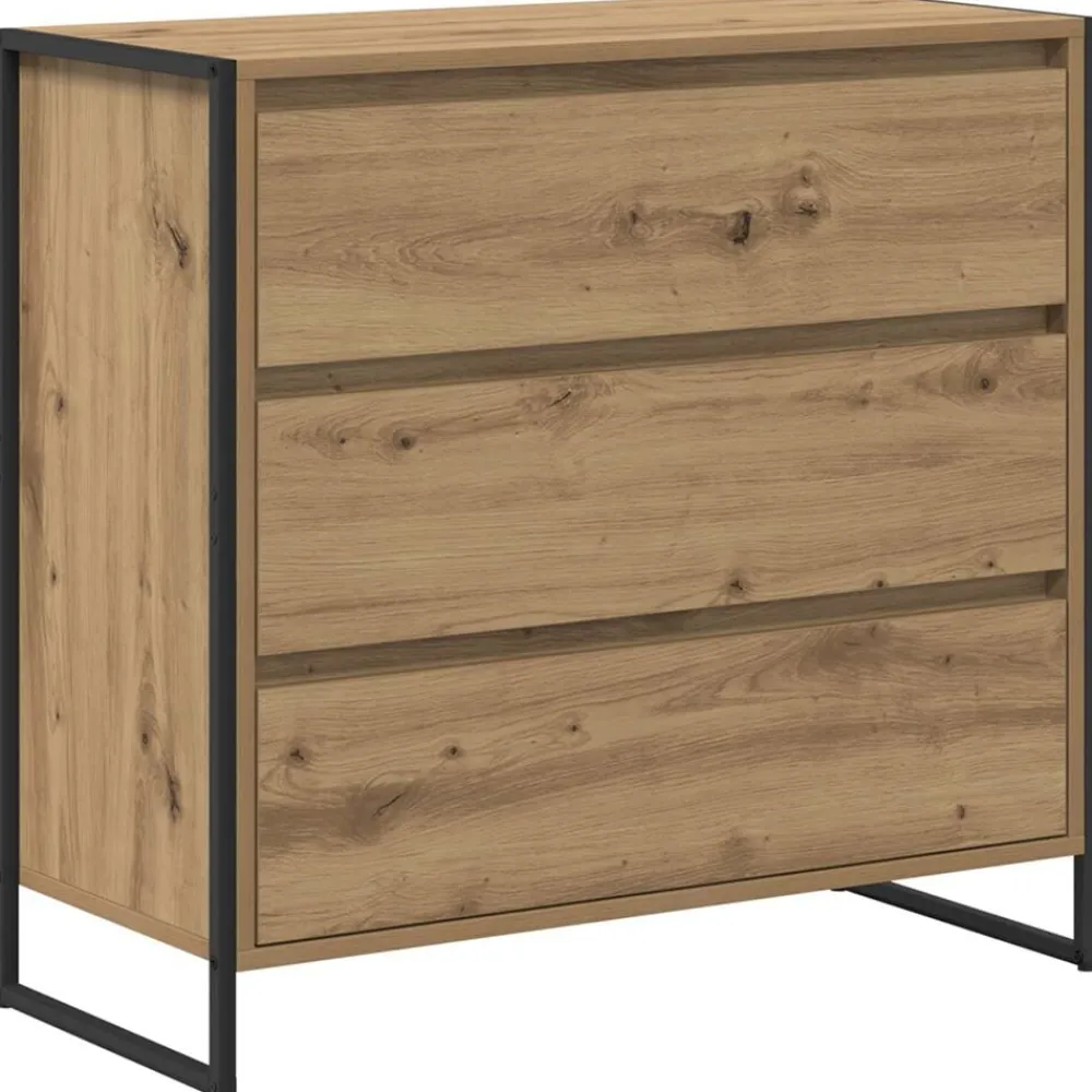 vidaXL Vitrina Roble Artesanal 79 x 36 x 75.5 cm Madera contrachapada Roble artisan Discount