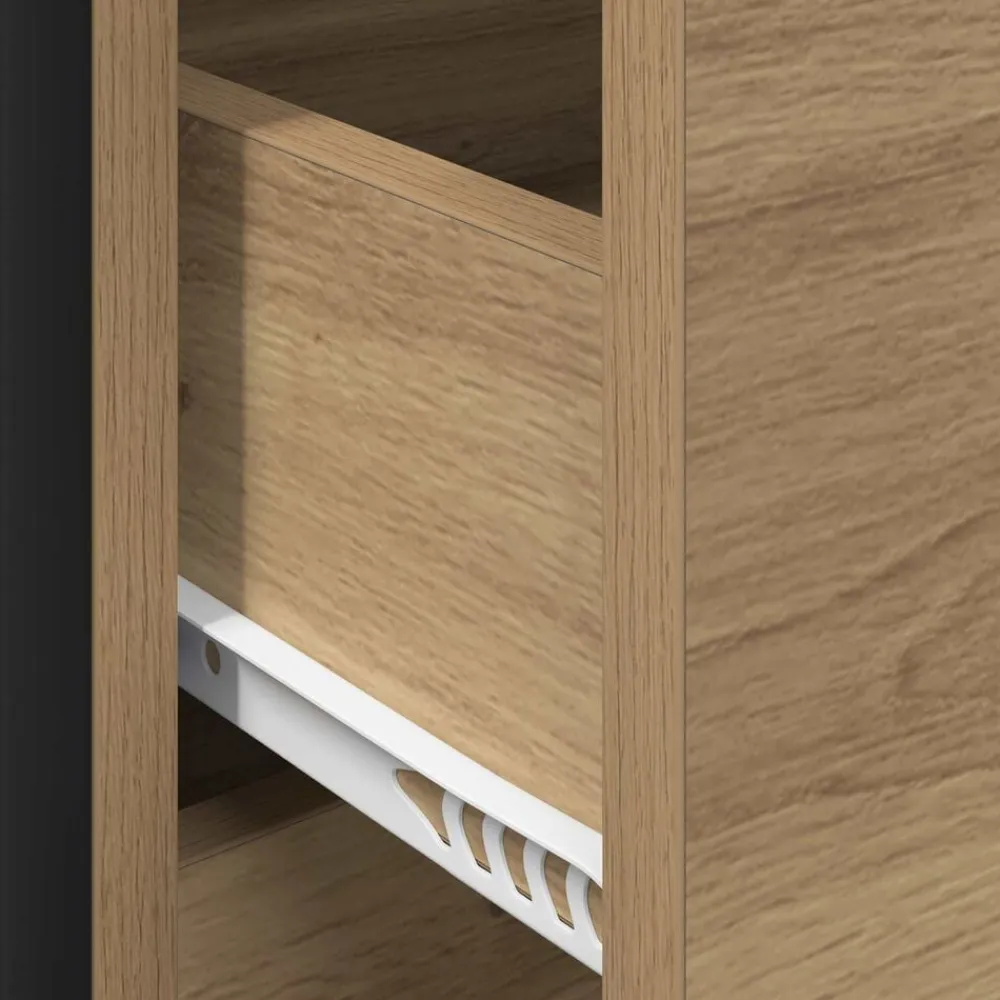 vidaXL Vitrina Roble Artesanal 79 x 36 x 75.5 cm Madera contrachapada Roble artisan Discount
