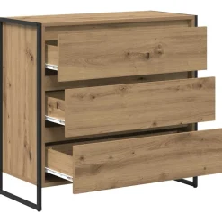 vidaXL Vitrina Roble Artesanal 79 x 36 x 75.5 cm Madera contrachapada Roble artisan Discount