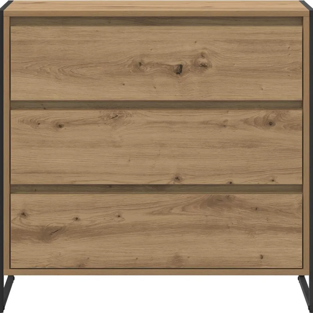 vidaXL Vitrina Roble Artesanal 79 x 36 x 75.5 cm Madera contrachapada Roble artisan Discount