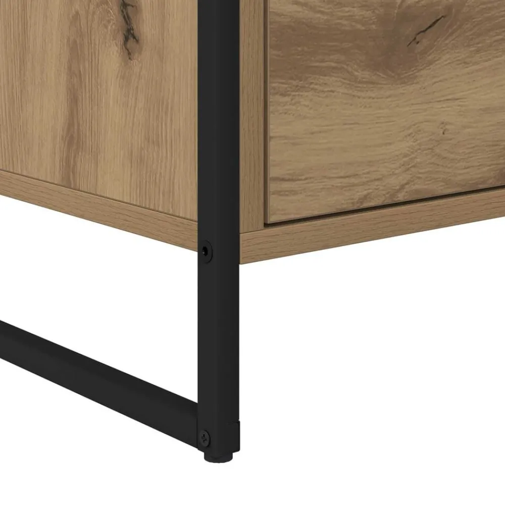 vidaXL Vitrina Roble Artesanal 79 x 36 x 75.5 cm Madera contrachapada Roble artisan Discount