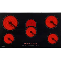 vidaXL Cocina Y Comedor-Vitrocerámica con 5 quemadores control táctil 77 cm 8500 W