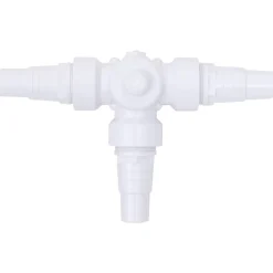 vidaXL Piscina Y Spa-Válvula de bola de 3 vías para piscina blanca y negra