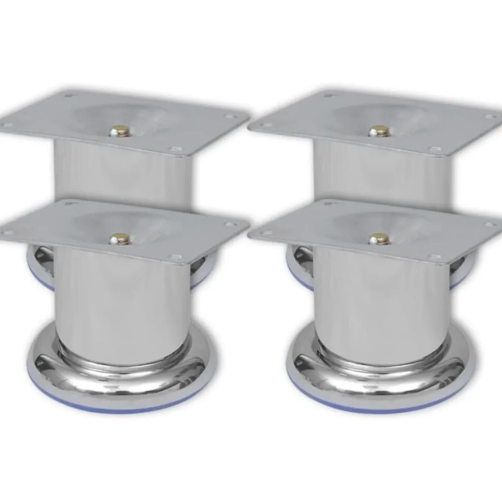 vidaXL 8x Patas de sofá redondas cromadas 60 mm Clearance