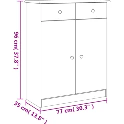 vidaXL Productos Del Hogar-Zapatero ALTA madera maciza de pino 77x35x96 cm