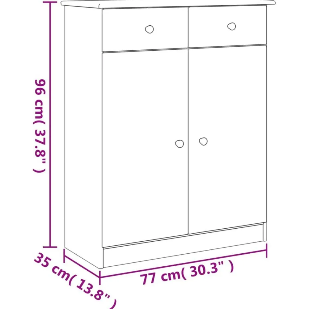 vidaXL Productos Del Hogar-Zapatero ALTA madera maciza de pino 77x35x96 cm