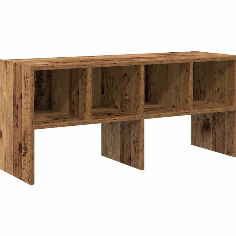 vidaXL Productos Del Hogar-Zapatero apilable madera vieja 89,5x30x40 cm