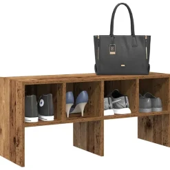 vidaXL Productos Del Hogar-Zapatero apilable madera vieja 89,5x30x40 cm