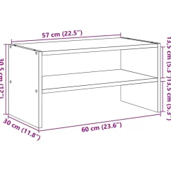 vidaXL Productos Del Hogar-Zapatero apilable 60x30x30,5 cm