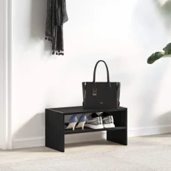 vidaXL Zapatero apilable roble 60x30x30,5 cm Negro Online