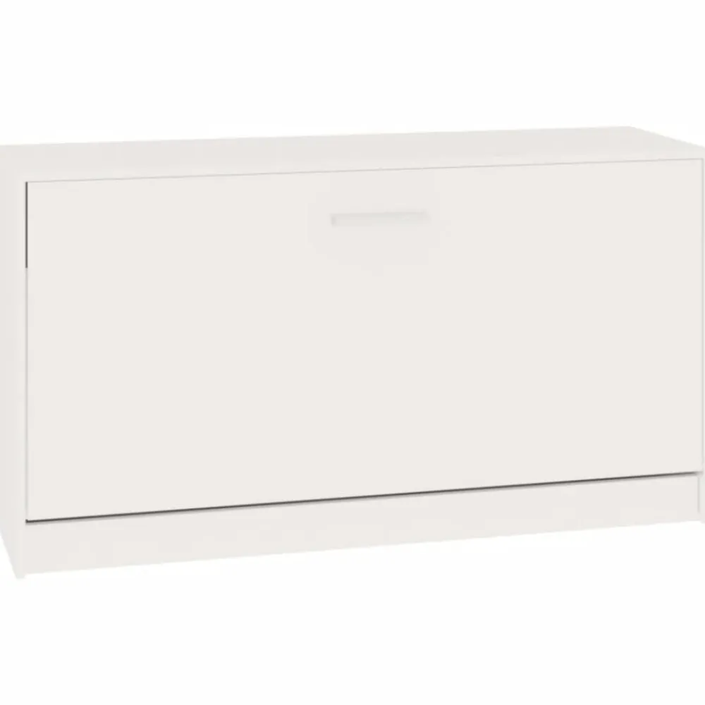 vidaXL Zapatero 80x24x45 cm madera de ingeniería Blanco brillante Best