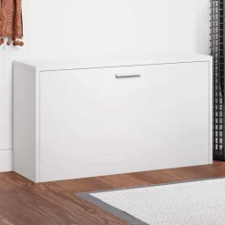 vidaXL Zapatero 80x24x45 cm madera de ingeniería Blanco brillante Best