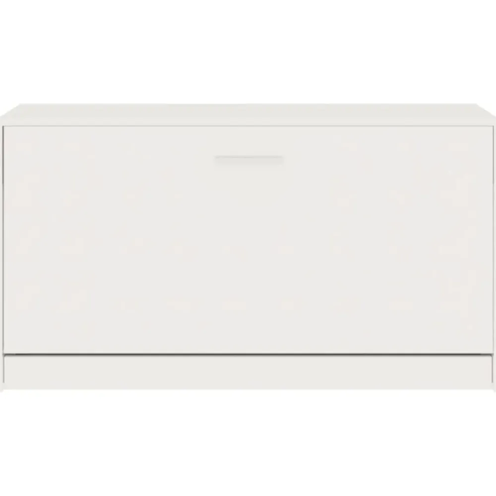vidaXL Zapatero 80x24x45 cm madera de ingeniería Blanco brillante Best