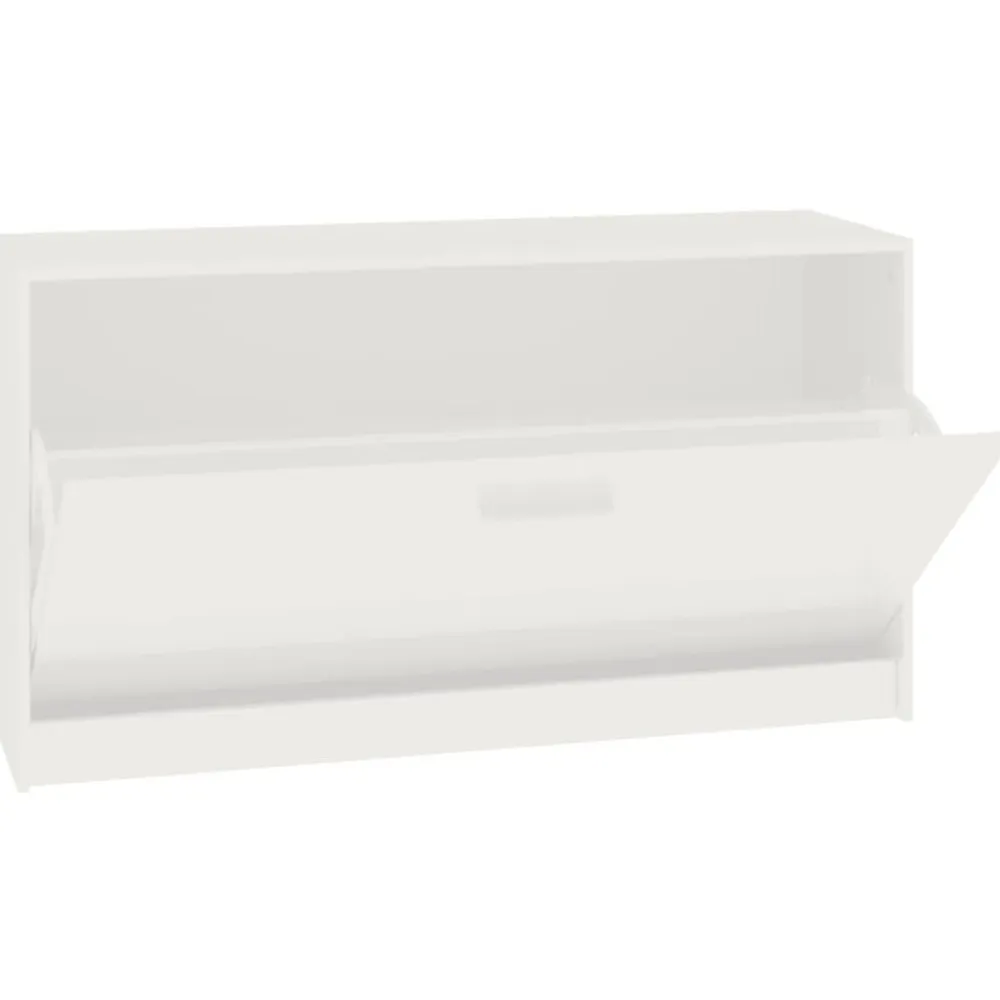 vidaXL Zapatero 80x24x45 cm madera de ingeniería Blanco brillante Best