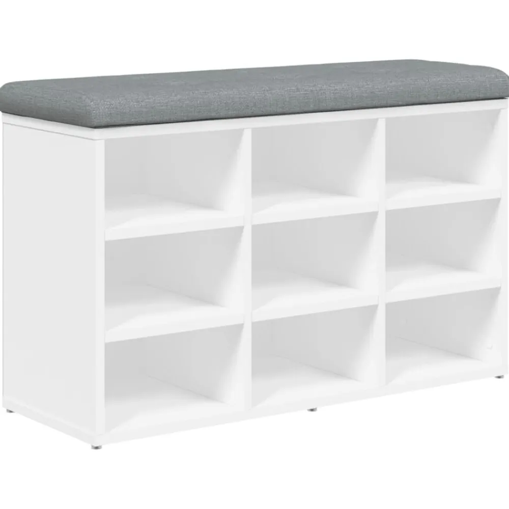 vidaXL Bancos-Zapatero 82x32x50 cm madera de ingeniería