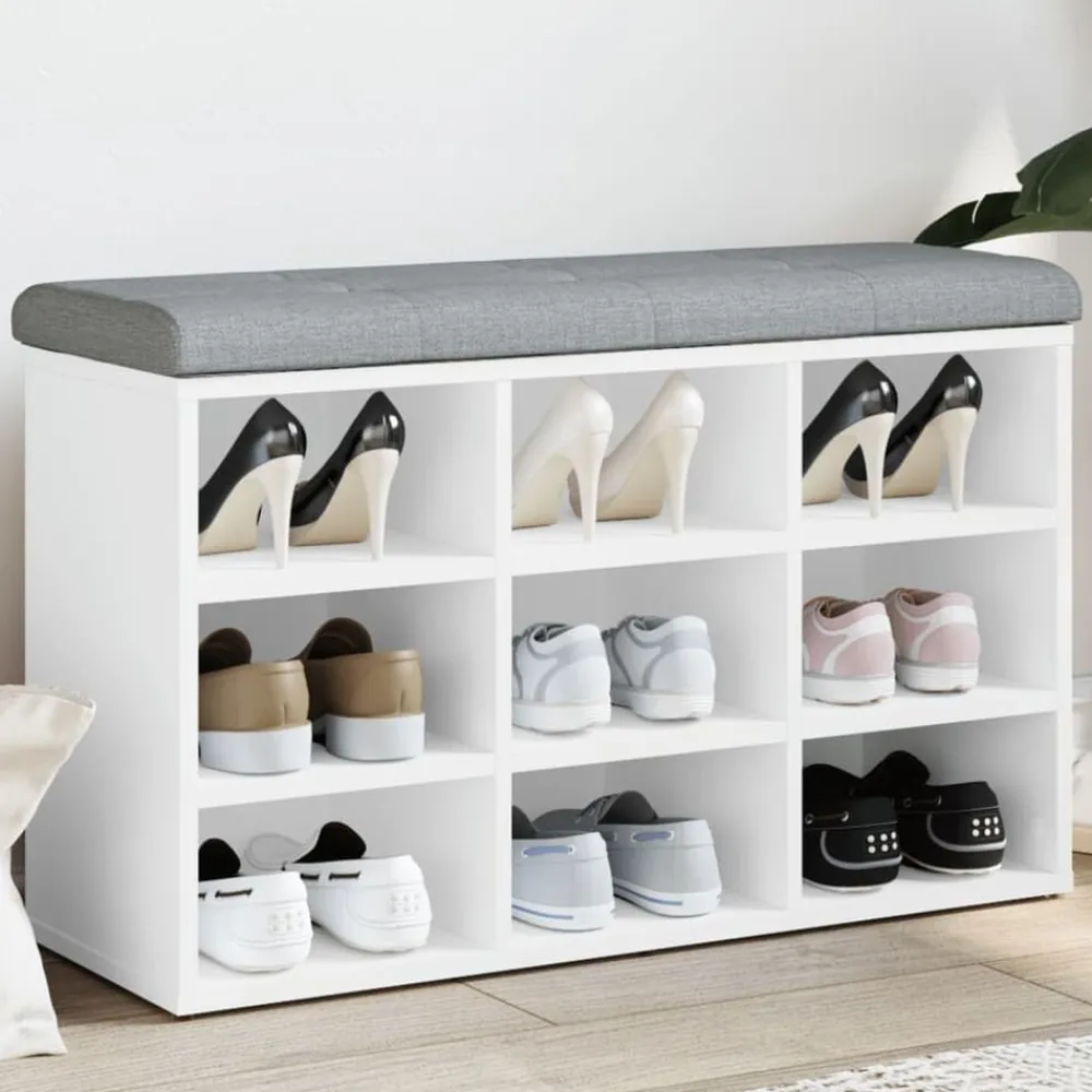 vidaXL Bancos-Zapatero 82x32x50 cm madera de ingeniería