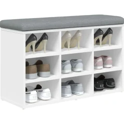 vidaXL Bancos-Zapatero 82x32x50 cm madera de ingeniería