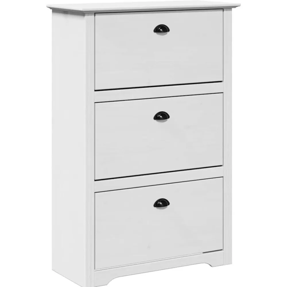 vidaXL Zapatero BODO 80x35x118 cm Blanco Discount