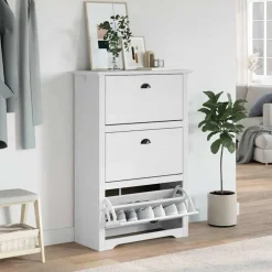 vidaXL Zapatero BODO 80x35x118 cm Blanco Discount