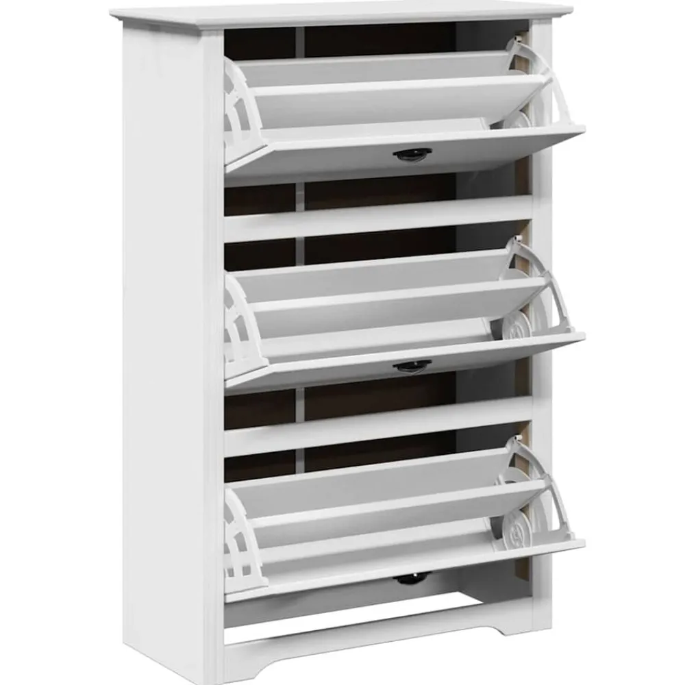 vidaXL Zapatero BODO 80x35x118 cm Blanco Discount