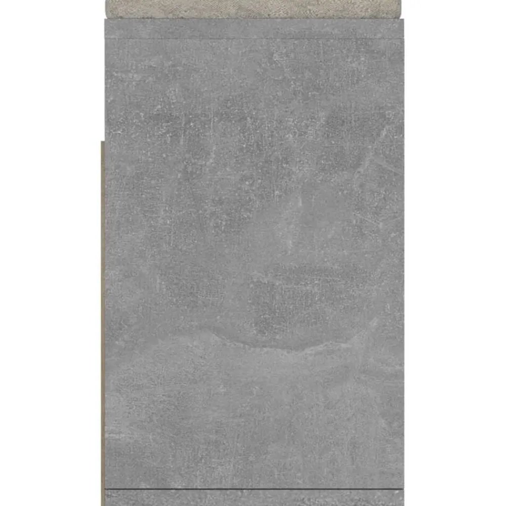 vidaXL Productos Del Hogar-Zapatero cojín contrachapada gris hormigón 104x30x49 cm
