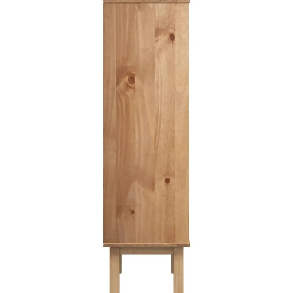 vidaXL Productos Del Hogar-Zapatero con 3 cajones OTTA madera maciza pino marrón blanco