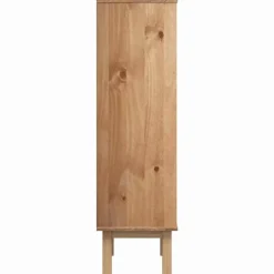 vidaXL Productos Del Hogar-Zapatero con 3 cajones OTTA madera maciza pino marrón y gris