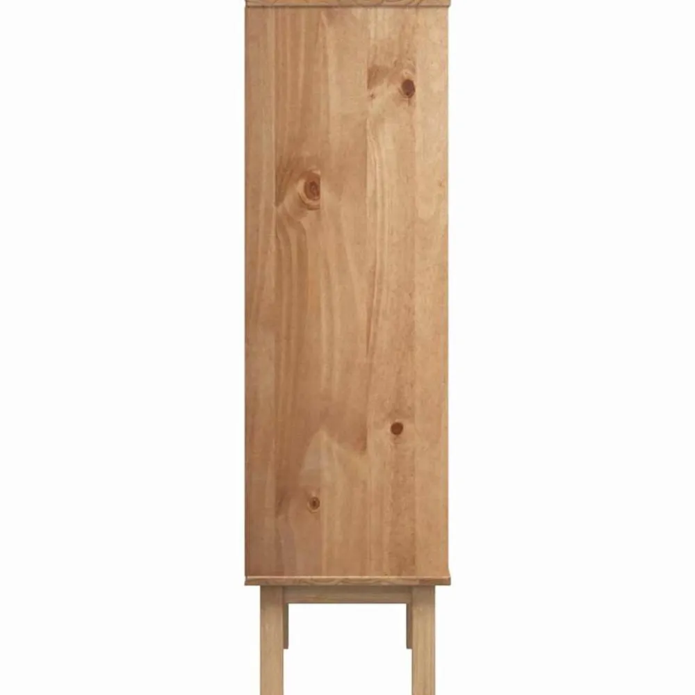 vidaXL Productos Del Hogar-Zapatero con 3 cajones OTTA madera maciza pino marrón y gris